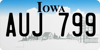 IA license plate AUJ799
