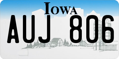 IA license plate AUJ806