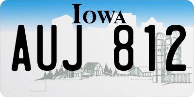 IA license plate AUJ812