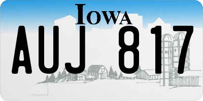 IA license plate AUJ817
