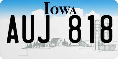 IA license plate AUJ818