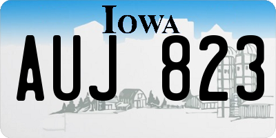 IA license plate AUJ823