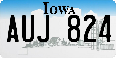 IA license plate AUJ824