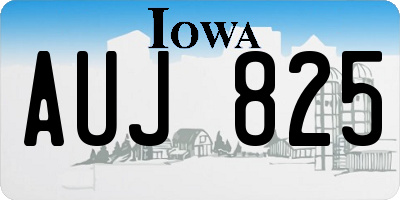 IA license plate AUJ825