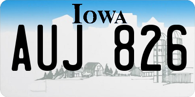 IA license plate AUJ826