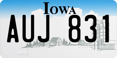 IA license plate AUJ831