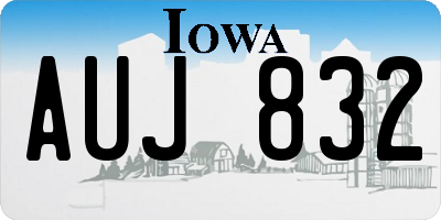IA license plate AUJ832