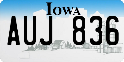 IA license plate AUJ836