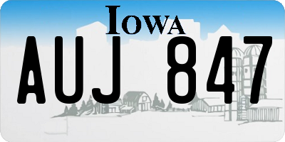 IA license plate AUJ847