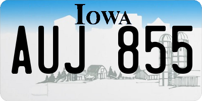IA license plate AUJ855