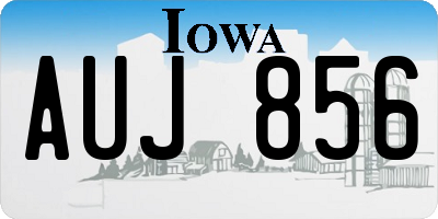 IA license plate AUJ856
