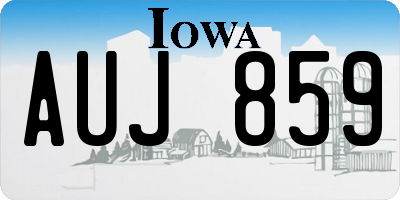 IA license plate AUJ859