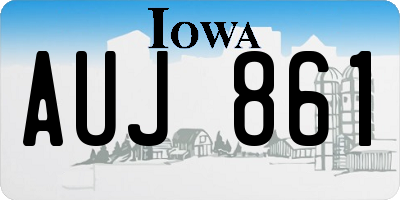 IA license plate AUJ861