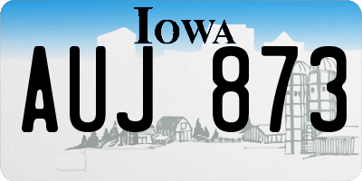 IA license plate AUJ873