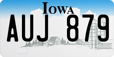 IA license plate AUJ879