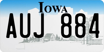 IA license plate AUJ884