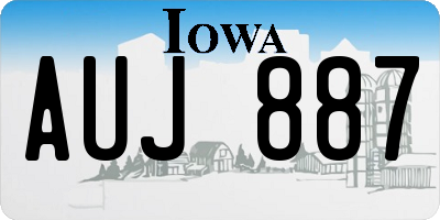 IA license plate AUJ887