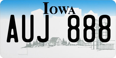 IA license plate AUJ888