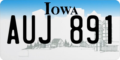 IA license plate AUJ891
