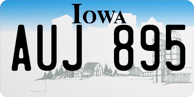 IA license plate AUJ895