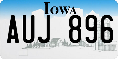 IA license plate AUJ896