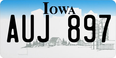 IA license plate AUJ897
