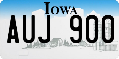 IA license plate AUJ900