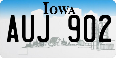 IA license plate AUJ902
