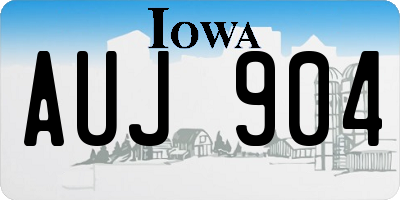 IA license plate AUJ904
