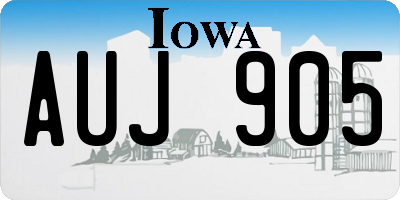 IA license plate AUJ905