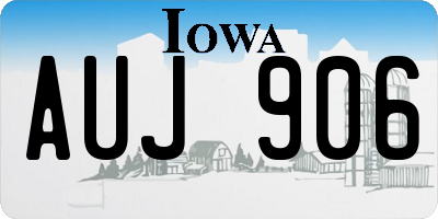 IA license plate AUJ906