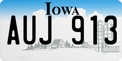 IA license plate AUJ913