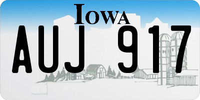 IA license plate AUJ917