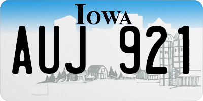 IA license plate AUJ921