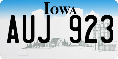 IA license plate AUJ923