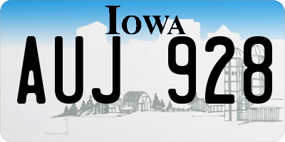 IA license plate AUJ928