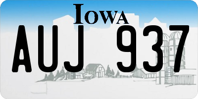 IA license plate AUJ937