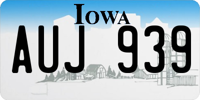 IA license plate AUJ939