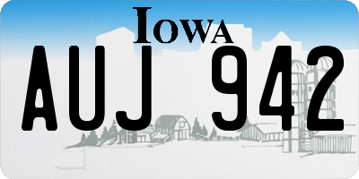 IA license plate AUJ942