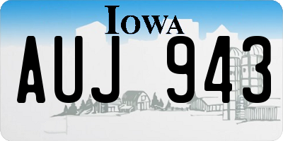 IA license plate AUJ943