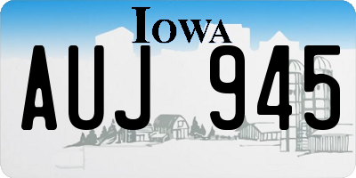 IA license plate AUJ945