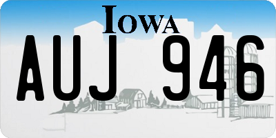 IA license plate AUJ946