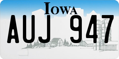 IA license plate AUJ947