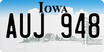 IA license plate AUJ948