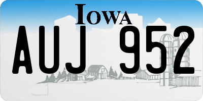 IA license plate AUJ952