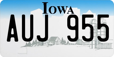 IA license plate AUJ955