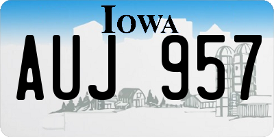 IA license plate AUJ957