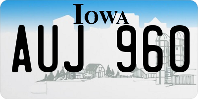 IA license plate AUJ960