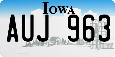 IA license plate AUJ963