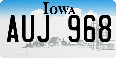 IA license plate AUJ968